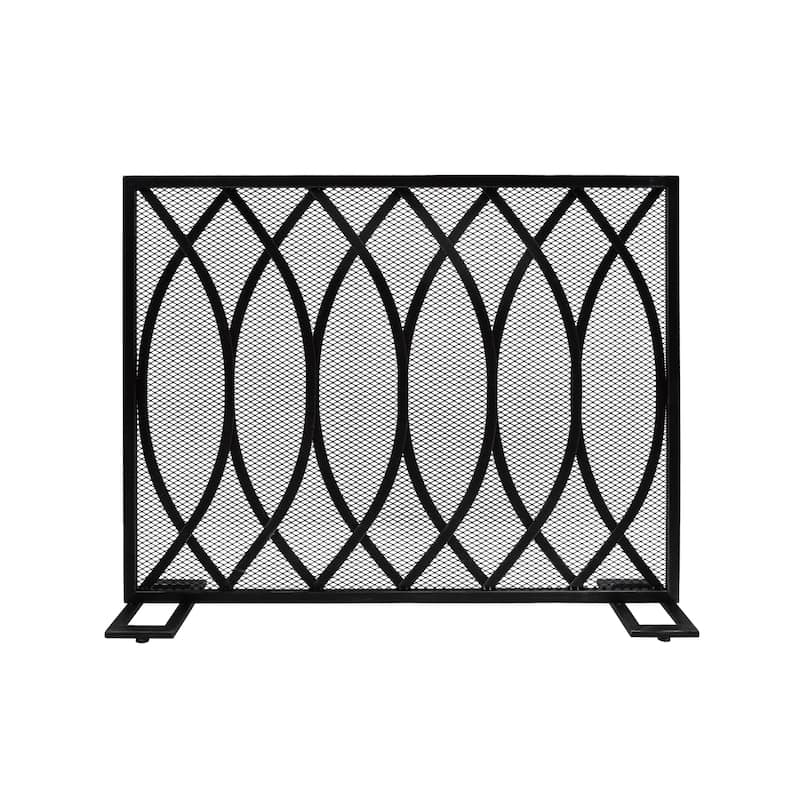 Buncombe Modern Single Panel Fireplace screen by Christopher Knight Home - 30.75" H x 41.00" W x 8.00" D