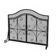 preview thumbnail 4 of 16, Pendleton Modern Three Panel Fireplace screen with Door by Christopher Knight Home