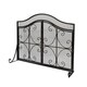 preview thumbnail 11 of 16, Pendleton Modern Three Panel Fireplace screen with Door by Christopher Knight Home