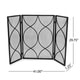 preview thumbnail 14 of 16, Pleasants Modern Three Panel Fireplace screen by Christopher Knight Home - 1.25W x 41.00L x 29.75H