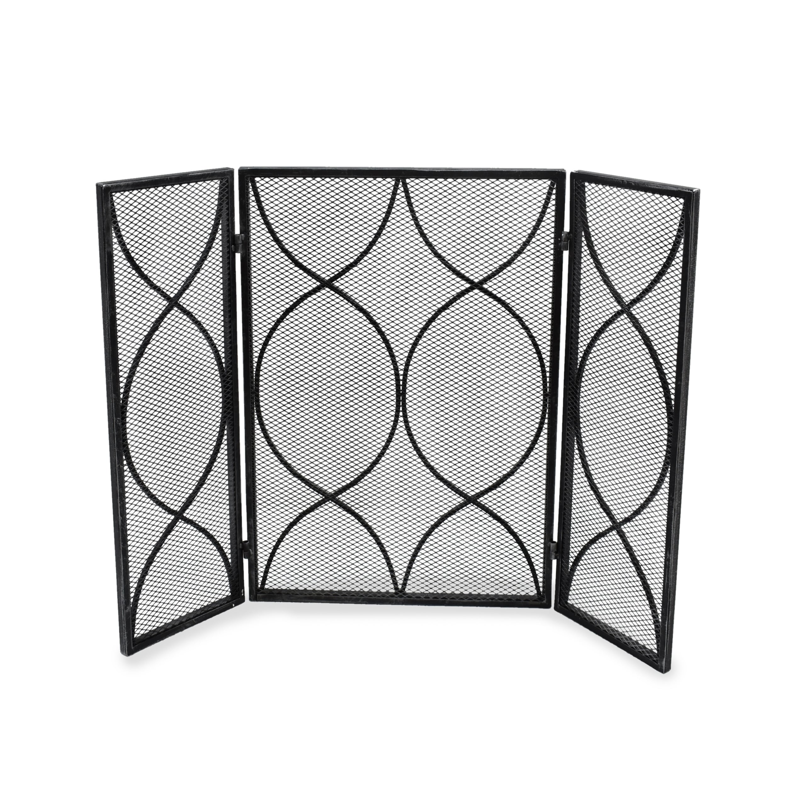 Pleasants Modern Three Panel Fireplace screen by Christopher Knight Home  1.25W x 41.00L x 29.75H Bed Bath  Beyond 27569250