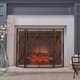 preview thumbnail 6 of 16, Pleasants Modern Three Panel Fireplace screen by Christopher Knight Home - 1.25W x 41.00L x 29.75H