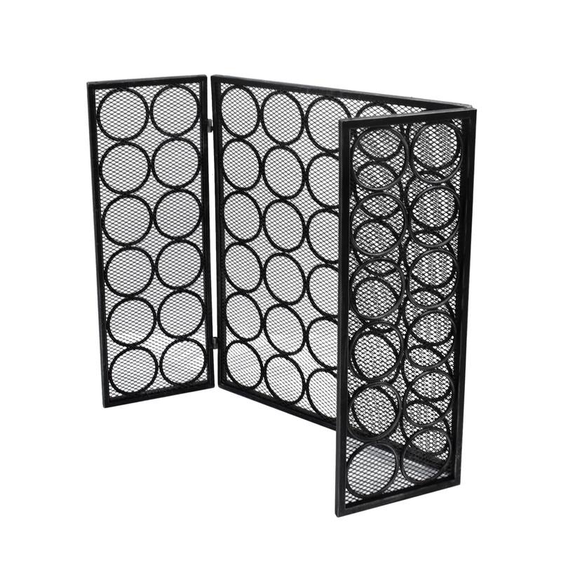 Hartly Modern Three Panel Fireplace screen by Christopher Knight Home - 30.00" H x 46.75" W x 1.25" D