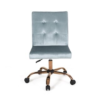 Christopher Knight Home Centennial Glam Tufted Velvet Home Office Chair With Swivel Base By Christopher Knight Home Seafoam Blue Rose Gold Finish From Overstock Com Daily Mail