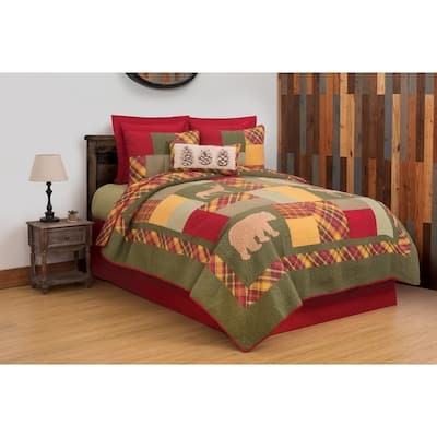 Buckley Rustic Lodge Reversible Cotton Quilt Set