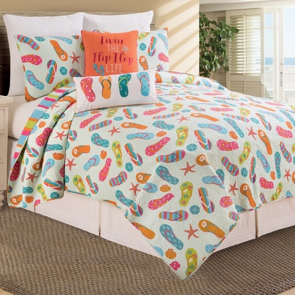 Flip Flop Life Cotton Quilt Set. Opens flyout.