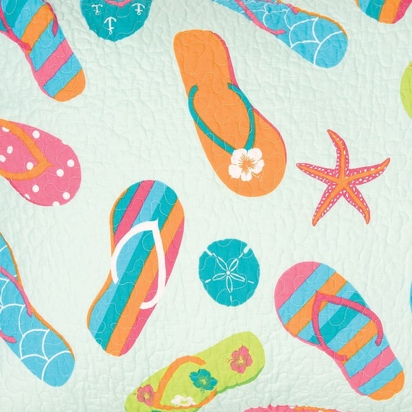 Shop Flip Flop Life Cotton Quilt Set Free Shipping Today