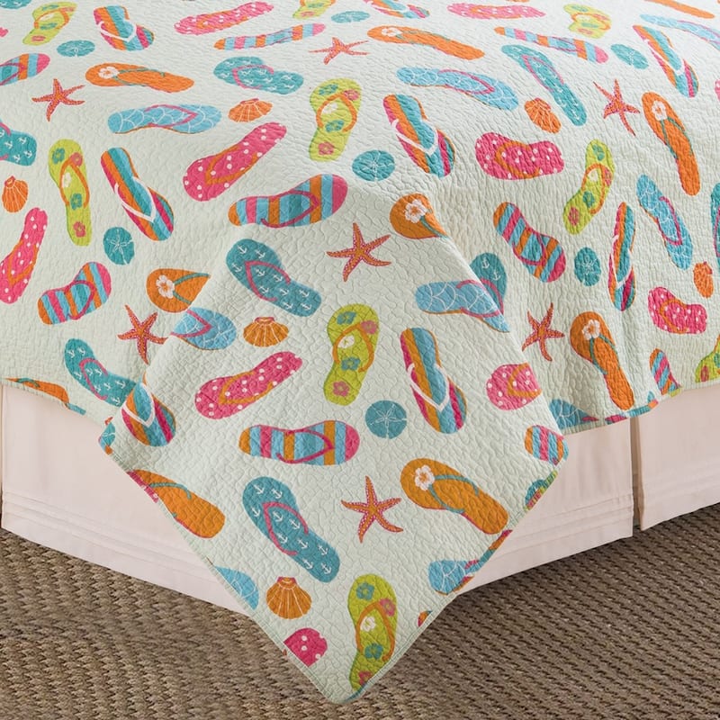 Flip Flop Life Cotton Quilt Set