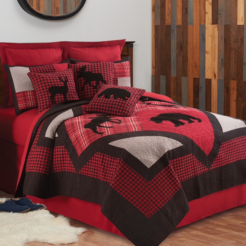 Russell Rustic Lodge Reversible Cotton Quilt Set