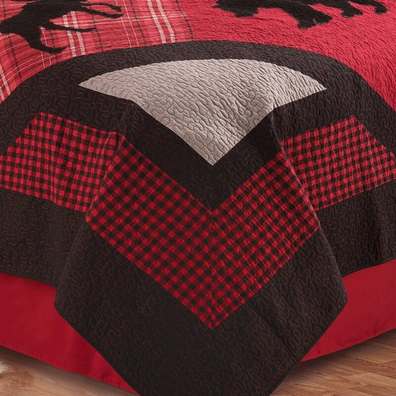 Russell Rustic Lodge Reversible Cotton Quilt Set