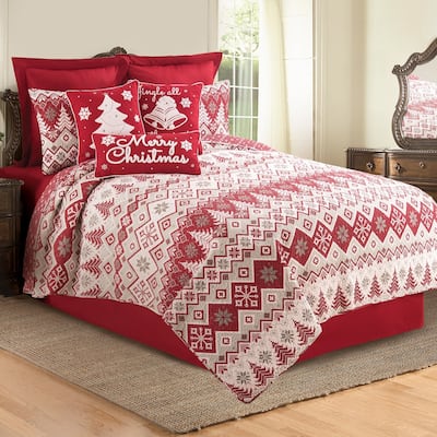 Kristoff Christmas Reversible Cotton 3-piece Quilt Set