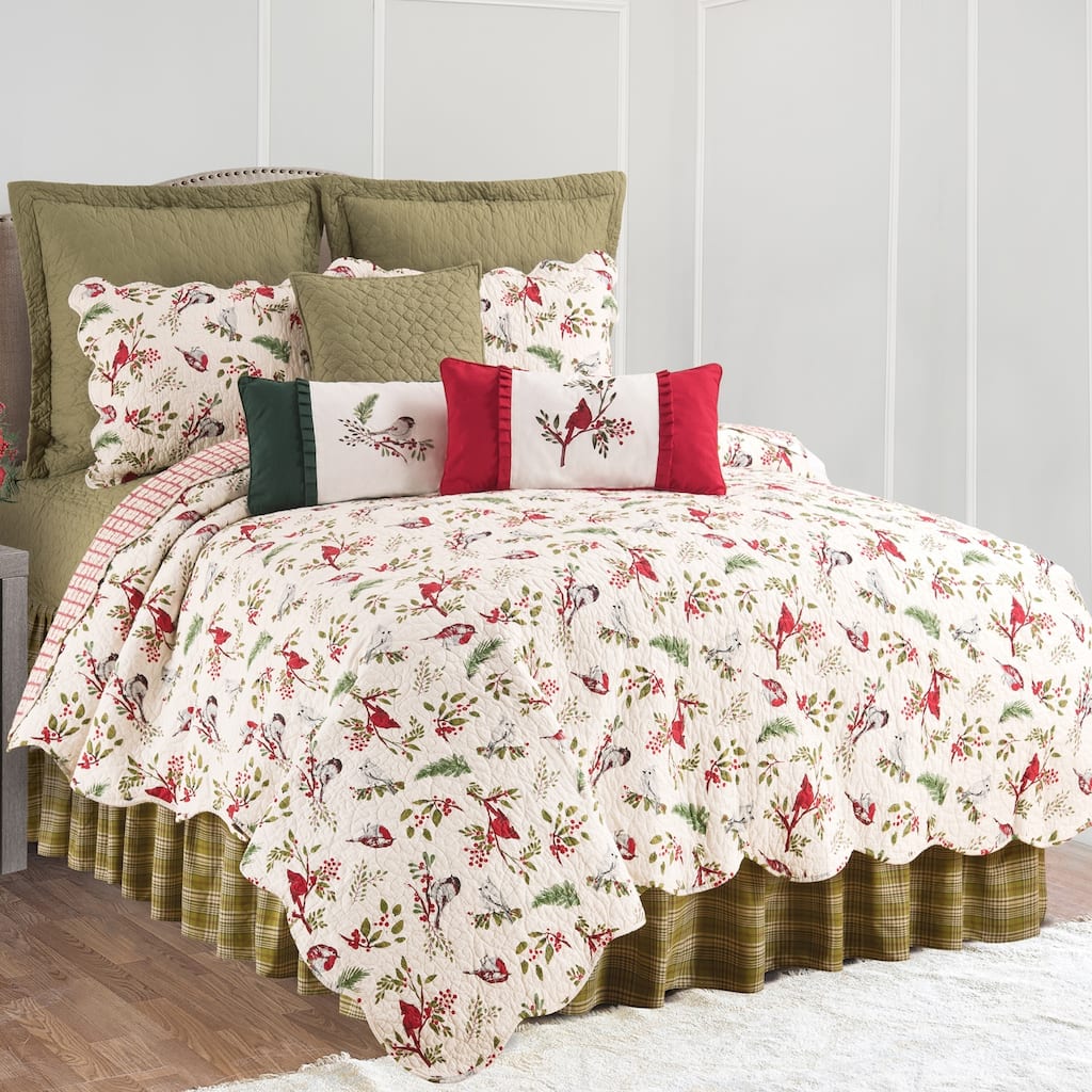Sprig Birds Cotton Quilt Set