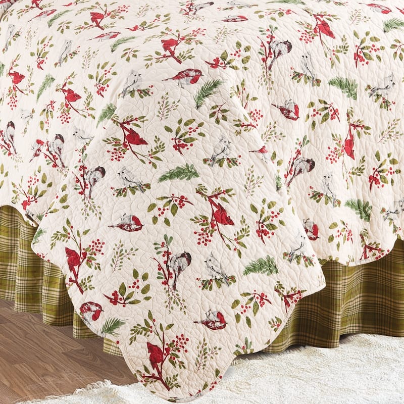 Sprig Birds Cotton Quilt Set