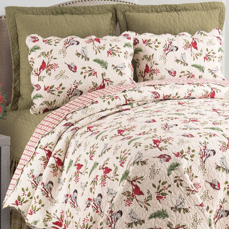 Sprig Birds Cotton Quilt Set