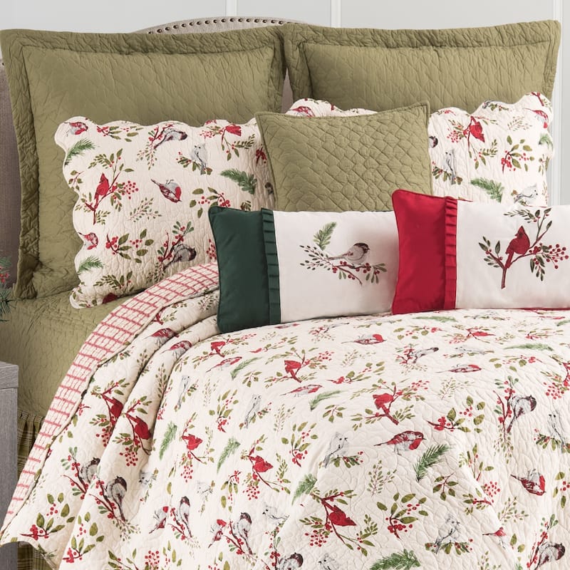 Sprig Birds Cotton Quilt Set