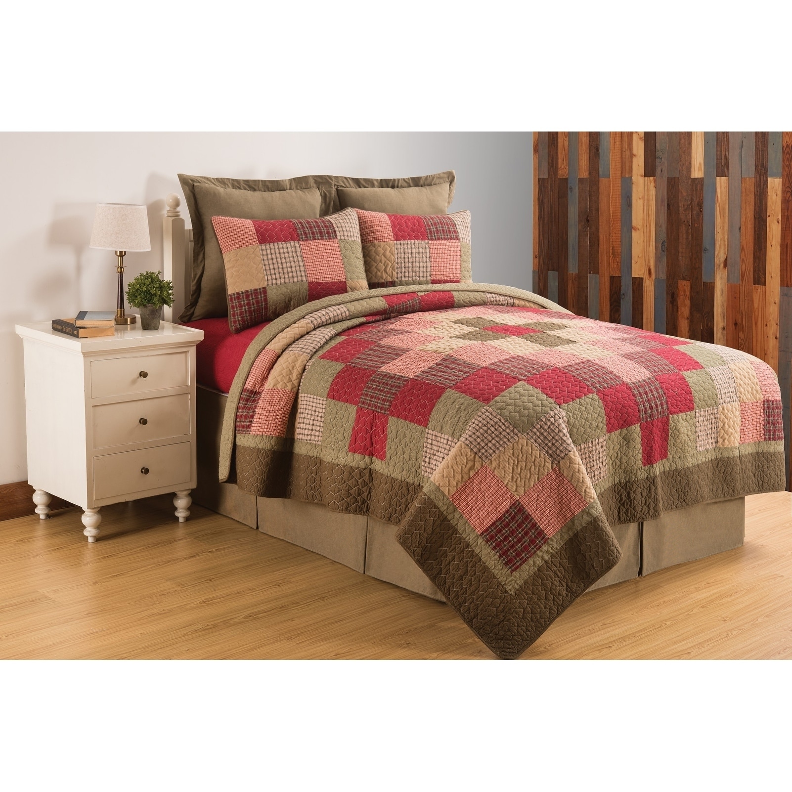 Shop Huckleberry Sage Reversible Cotton Quilt Set Free Shipping