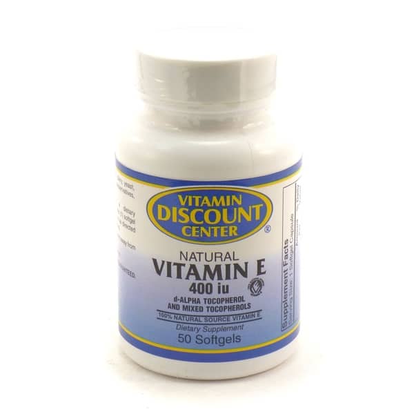 Vitamin E Natural 400 Iu Mixed Tocopherols Vitamin Discount Center 50 Softgels