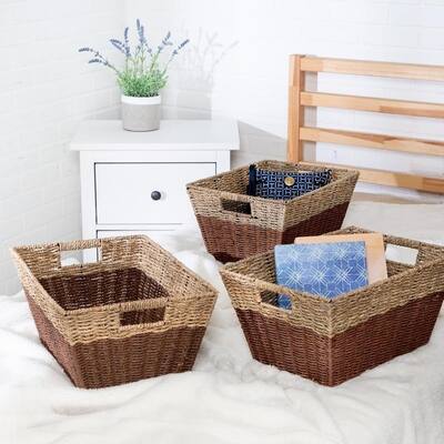 Rectangle baskets, 3 pieces