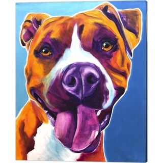 DawgArt 'Pit Bull - Yummy' Canvas Art - Bed Bath & Beyond - 27586019