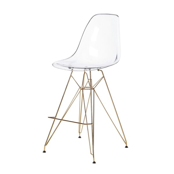 Clear Bar Stools With Gold Legs Clear Eiffel Designer DSB Bar Stool