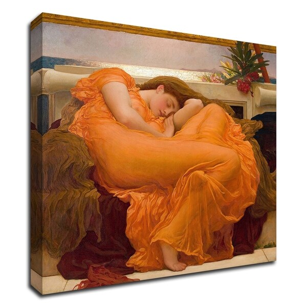 Flaming June by Frederic Leighton, Print on Canvas, Ready to Hang