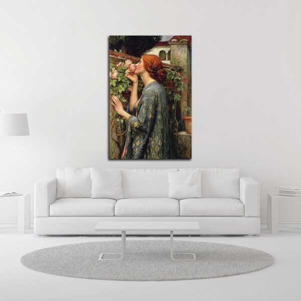 The Soul of the Rose  by John William  Paint Print On Framed Canvas Wall Art 
