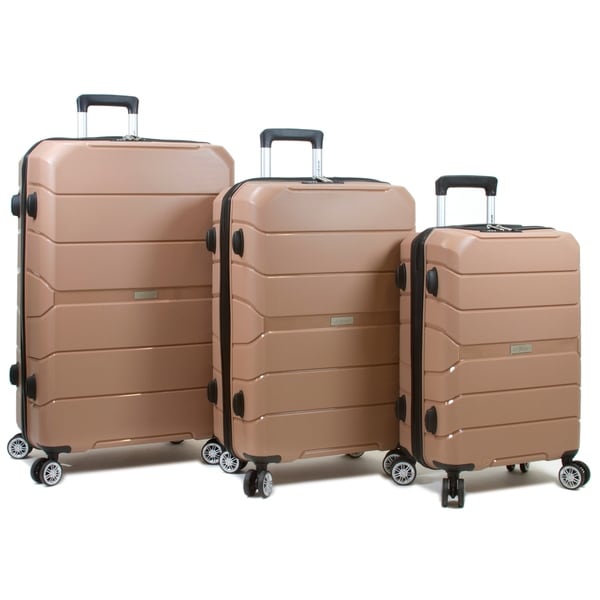 Shop Dejuno Ark 3-Piece Lightweight Hardside Spinner Luggage Set - Free Shipping Today ...