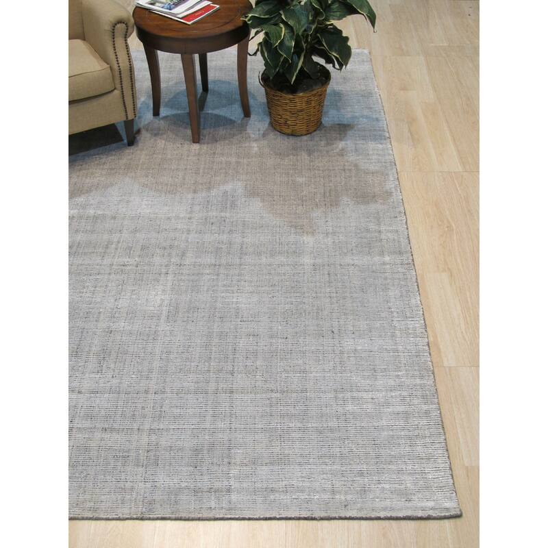 Ivory/Gray Stripe Handmade Boho Rug - 8' x 10' - Ivory/Gray 10' x 14'