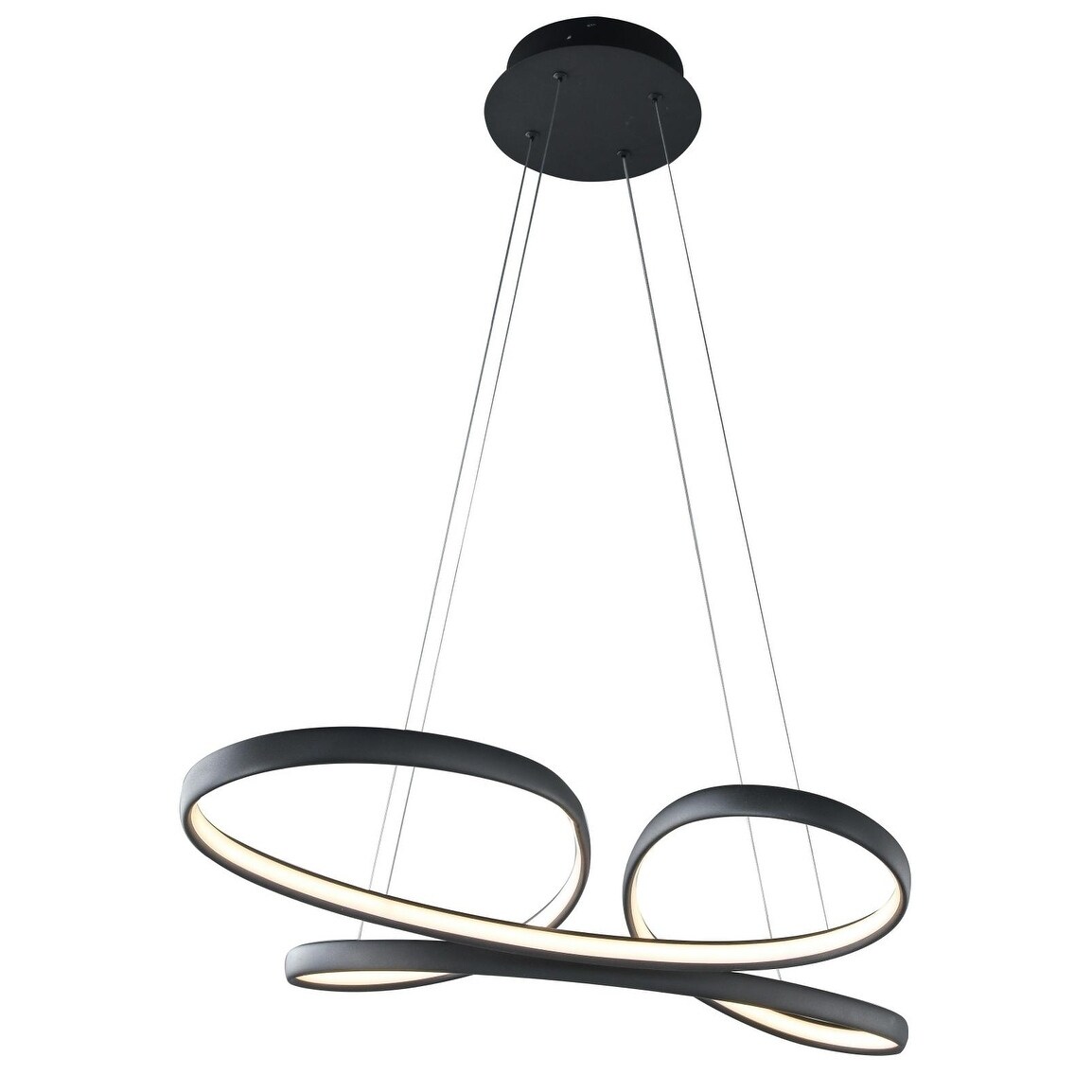 Satin Coffee Aluminum LED Lighting With White Acrylic Diffuser - Chandeliers For Bedrooms by Overstock.com