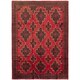 preview thumbnail 1 of 2, Hand-knotted Rizbaft Red Wool Rug - 6'4 x 10'0