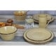 preview thumbnail 4 of 3, Lorren Home Trends 16 Piece Distressed Weave Dinnerware Set-Buttercup