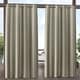 preview thumbnail 9 of 24, ATI Home Canopy Stripe Outdoor Grommet Top Curtain Panel Pair 54X108 - Taupe / Sand
