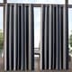 preview thumbnail 22 of 24, ATI Home Canopy Stripe Outdoor Grommet Top Curtain Panel Pair 54X108 - Navy / Sand