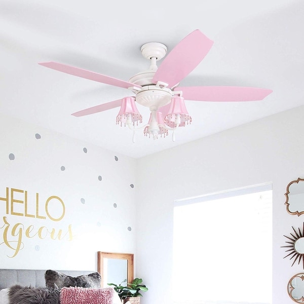 pink ceiling fans with lights