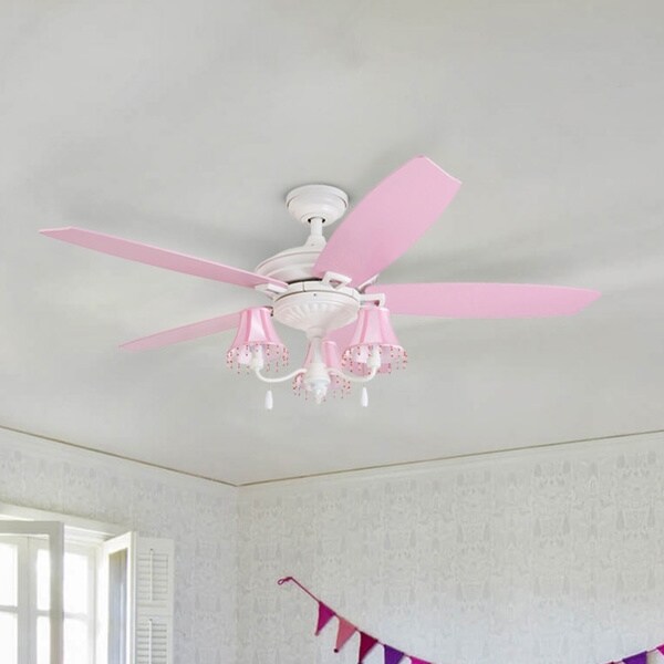 girl ceiling fan with chandelier