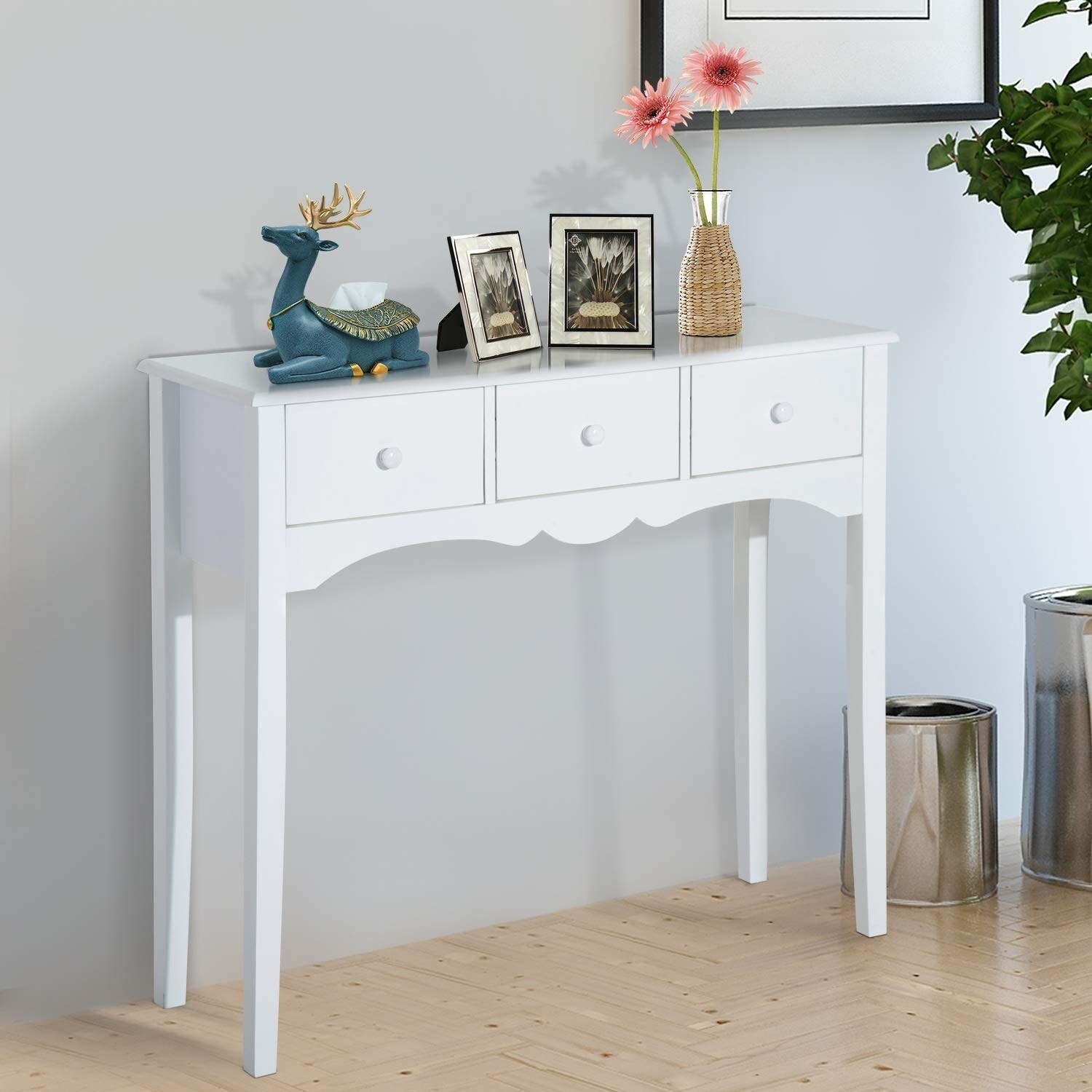 long narrow wall table