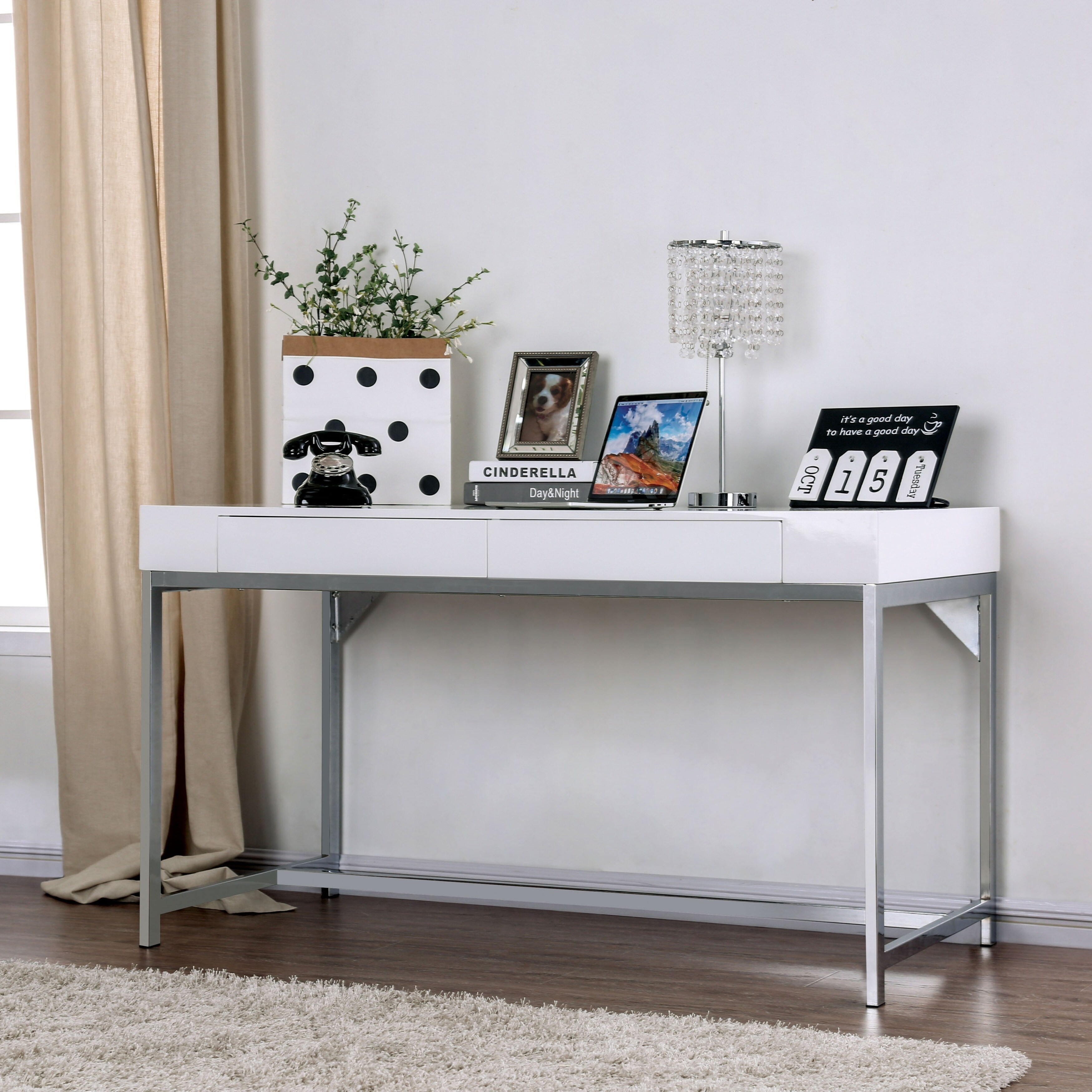 Shop Strick Bolton Petrie 54 Inch White Desk On Sale