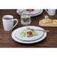 preview thumbnail 3 of 2, Lorren Home Trends 16 Piece Distressed Weave Dinnerware Set-White