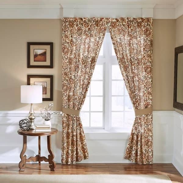 Shop Porch Den Barberry Jacobean Print Curtain Panel Pair On
