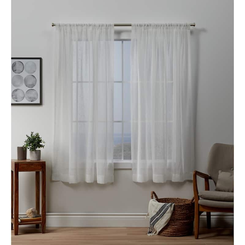Copper Grove Svilengrad Sheer Rod Pocket Top Curtain Panel Pair