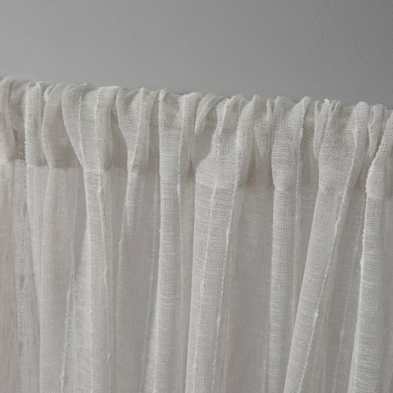 Copper Grove Svilengrad Sheer Rod Pocket Top Curtain Panel Pair