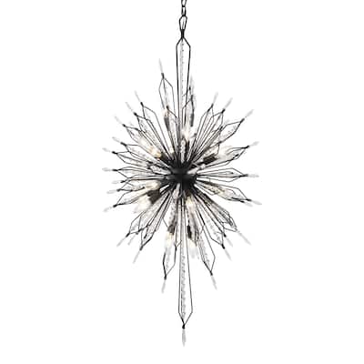 Orbital 20-light Carbon Foyer Pendant