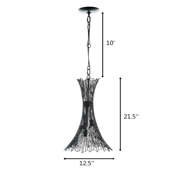 Rikki 3-light Carbon and Aged Gold Foyer Pendant - Bed Bath & Beyond