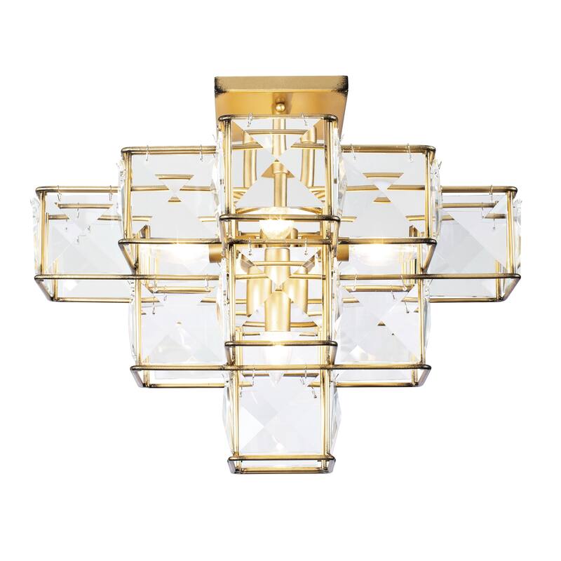 Cubic 5-light Calypso Gold Ceiling Mount