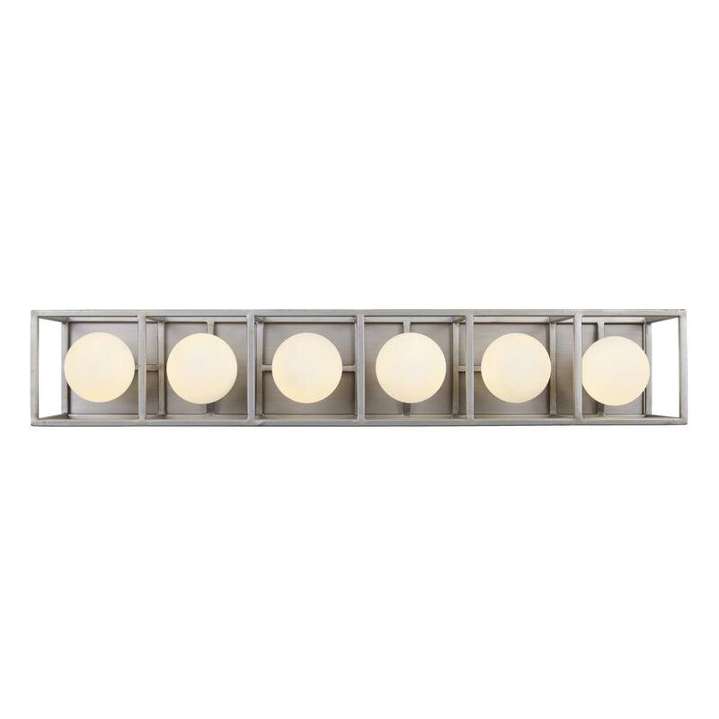 Plaza 6-light Silverado and Carbon Bath Light