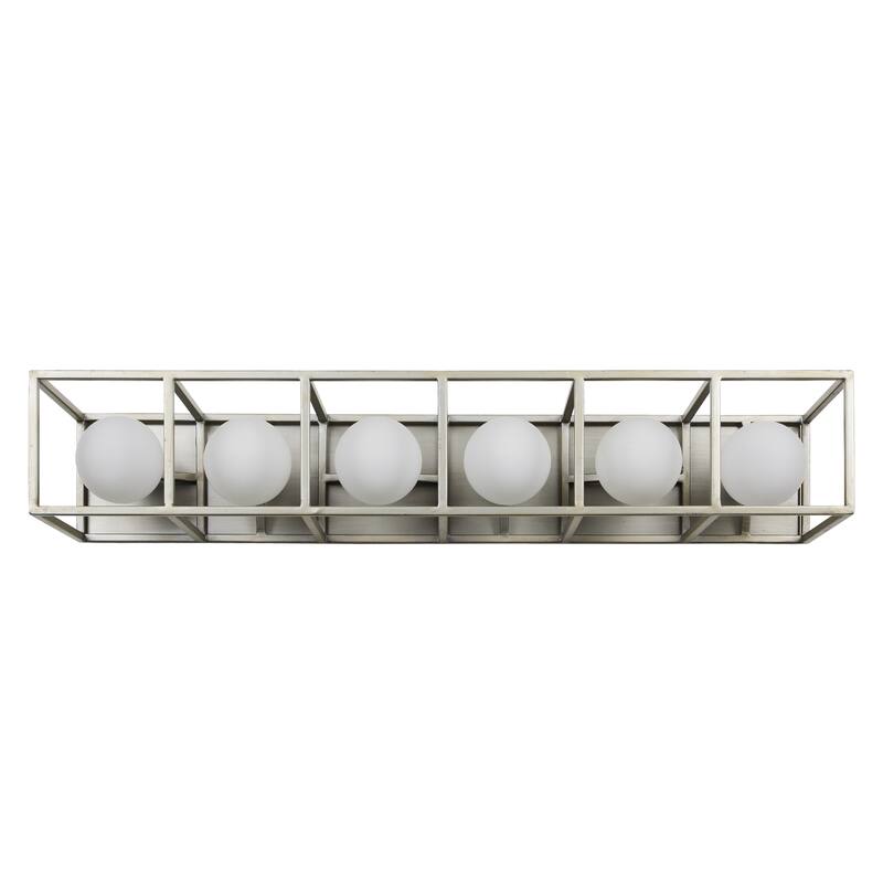 Plaza 6-light Silverado and Carbon Bath Light