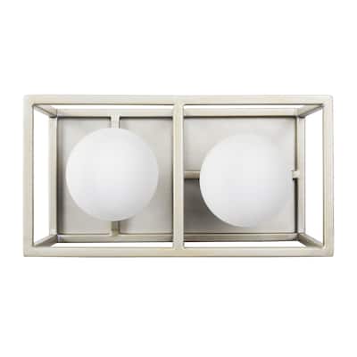 Plaza 2-light Silverado and Carbon Bath Light