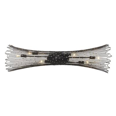 Rikki 6-light Carbon and Aged Gold Bath Light