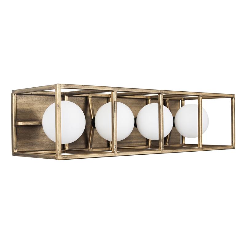 Plaza 4-light Havana Gold and Carbon Bath Light