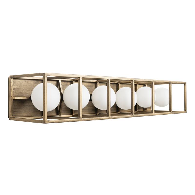 Varaluz Plaza 6-light Havana Gold and Carbon Bath Light